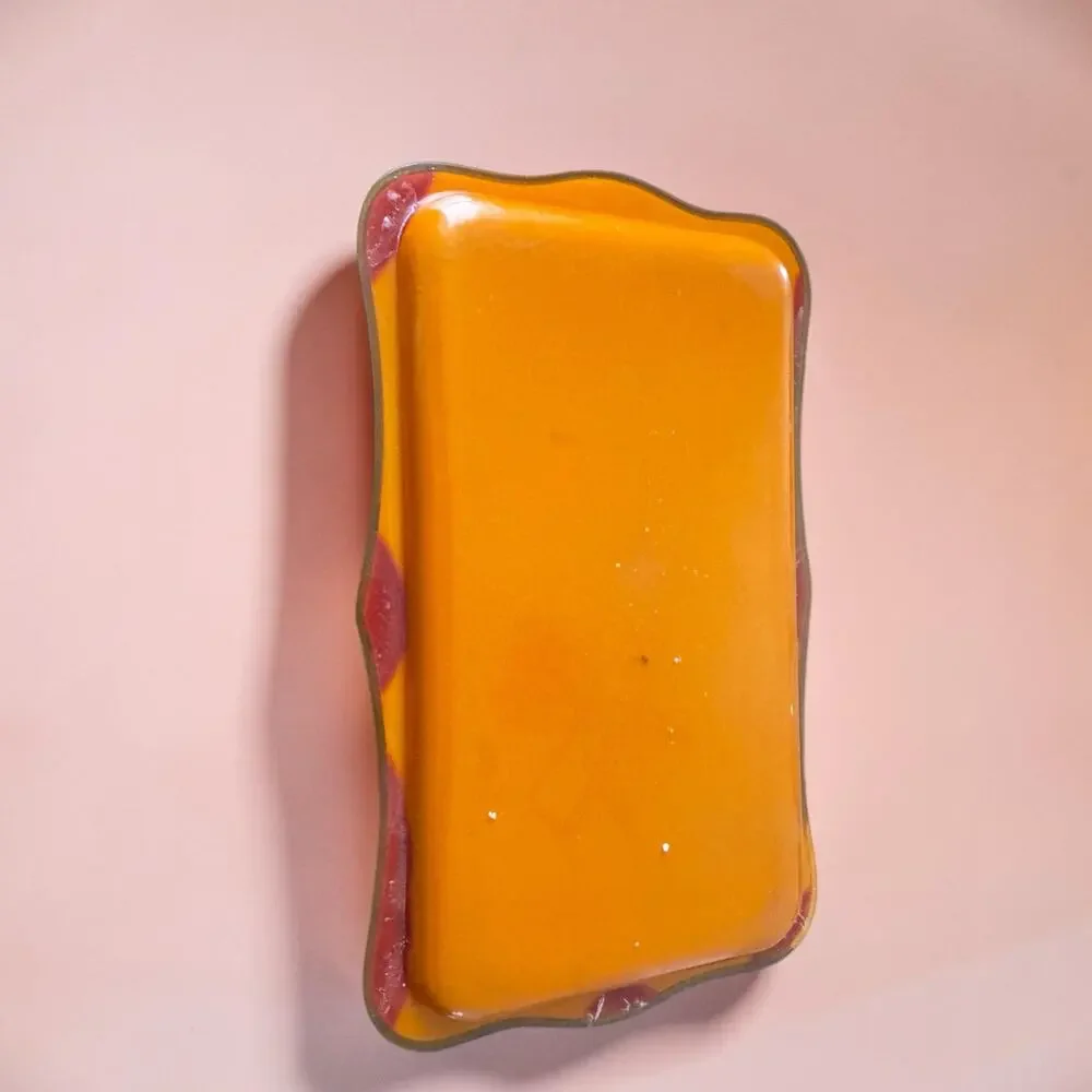 Vintage Amber Tortoise Celluloid Vanity Dresser Set Tray Brush Comb Art Deco